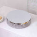 16inch Silver Crystal Beaded Metal Cake Stand Pedestal, Cupcake Display, Dessert Riser