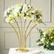 32inch Tall Gold Metal Wire Scalloped Fan Shape Flower Frame Stand