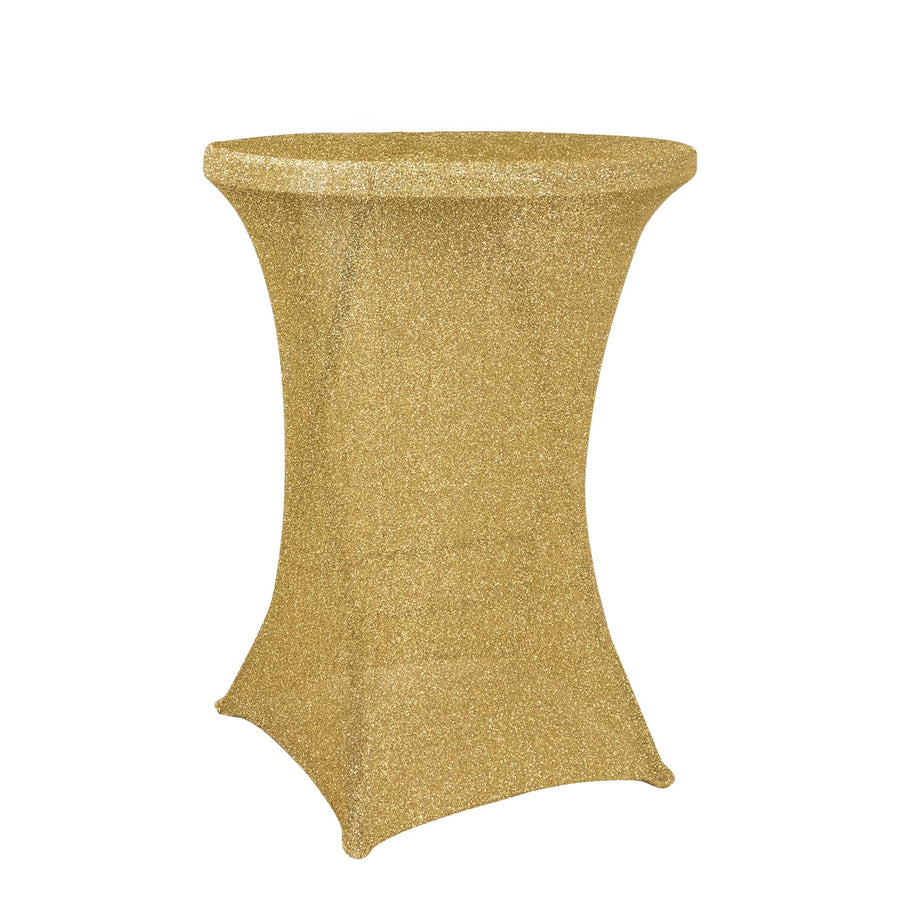Gold glitter cocktail table cover for events and parties