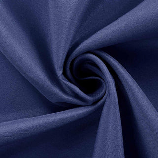 Enhance Your Event Decor with the Navy Blue 90"x132" Seamless Polyester Rectangular Tablecloth