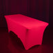 Glow Neon Fuchsia Fitted Spandex Tablecloth – 6ft Rectangle, Wrinkle-Free Cover