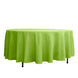 108" Apple Green Polyester Round Tablecloth