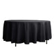 108" Black Polyester Round Tablecloth