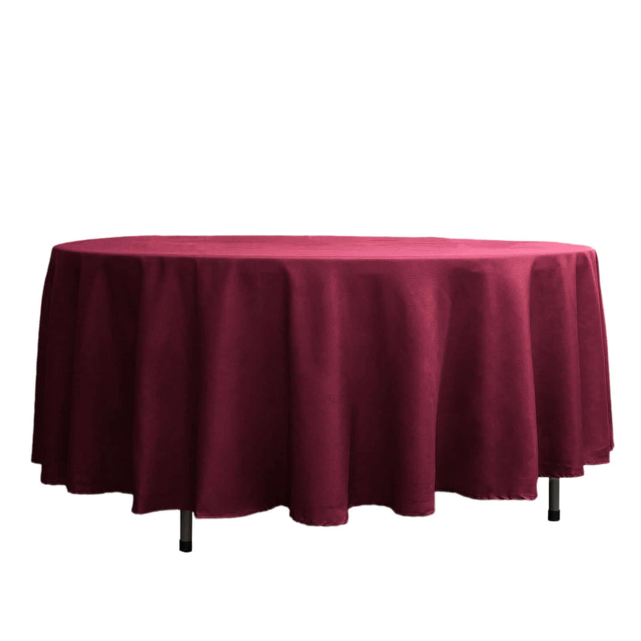 108" Burgundy Polyester Round Tablecloth