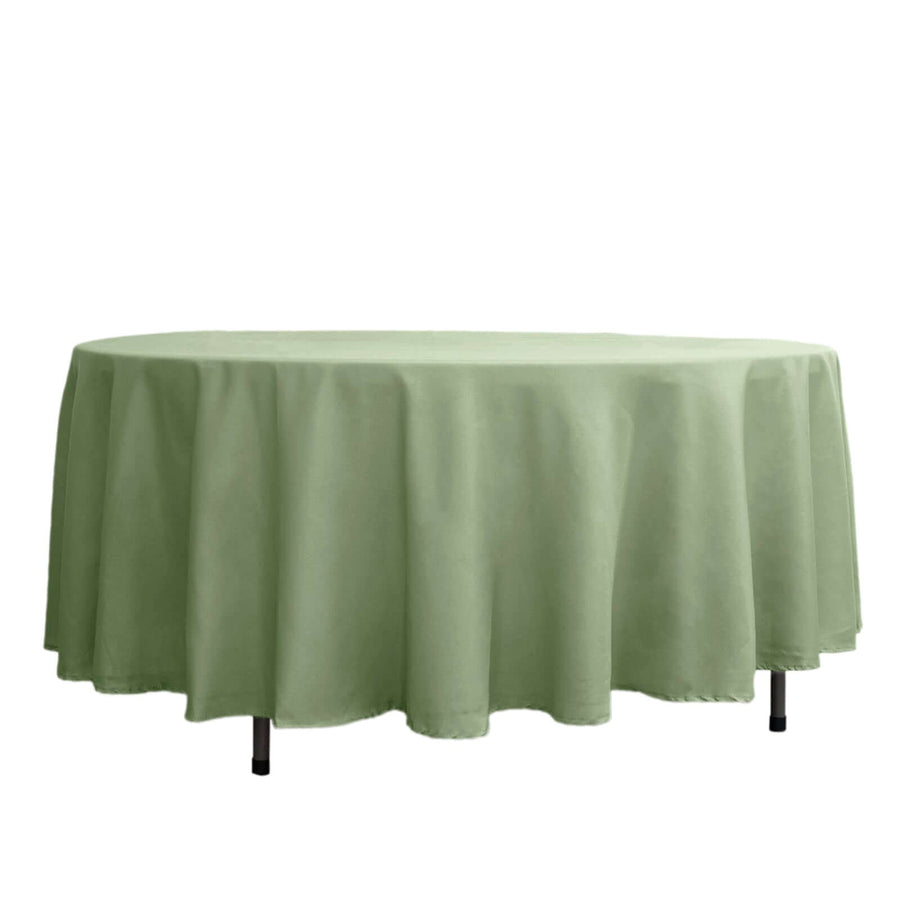 108" Sage Green Polyester Round Tablecloth