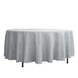 108" Silver Polyester Round Tablecloth