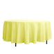 108" Yellow Polyester Round Tablecloth