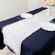 12x108inch White Fringe Shag Polyester Table Runner