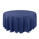 132Inch Navy Blue Seamless Polyester Round Tablecloth