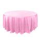 132inch Pink Seamless Polyester Round Tablecloth