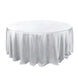 132Inch Silver Seamless Polyester Round Tablecloth