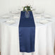 14"x108" Dark Blue Faux Denim Polyester Table Runner