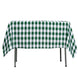 54\"x54\" White Green Buffalo Plaid Square Tablecloth, Checkered Gingham Polyester Tablecloth
