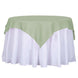 54"x54" Sage Green Square Polyester Table Overlay, Washable Table Linen