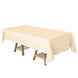 60"x102" Beige Polyester Rectangular Tablecloth