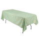 60"x102" Sage Green Rectangle Polyester Tablecloth With Gold Foil Geometric Pattern