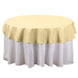 70" Round Champagne Polyester Linen Tablecloth