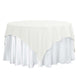 70"x70" Ivory Square Polyester Table Overlay