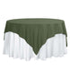 70"x70" Olive Green Square Polyester Table Overlay