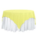 70\"x70\" Yellow Square Polyester Table Overlay
