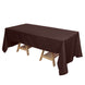 72"x120" Chocolate Polyester Rectangle Tablecloth, Reusable Linen Tablecloth