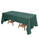 72"x120" Hunter Emerald Green Polyester Rectangle Tablecloth, Reusable Linen Tablecloth