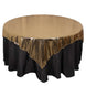 Shiny Black Gold Foil Polyester Table Overlay Disco Mirror Ball Theme, Linen Table Topper