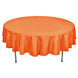 90" Orange Polyester Round Tablecloth