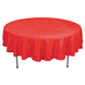 90" Red Polyester Round Tablecloth