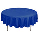 90" Royal Blue Polyester Round Tablecloth