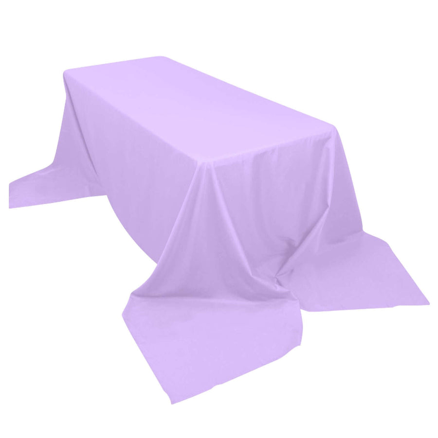 90inch x 156inch Lavender Lilac Polyester Rectangular Tablecloth