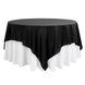 90"x90" Black Square Polyester Table Overlay