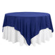 90"x90" Navy Blue Square Polyester Table Overlay