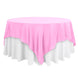 90"x90" Pink Square Polyester Table Overlay