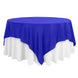 90"x90" Royal Blue Square Polyester Table Overlay