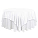 90"x90" White Square Polyester Table Overlay