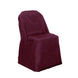 Burgundy Polyester Folding Chair Cover, Reusable Stain Resistant Slip On Chair Cover