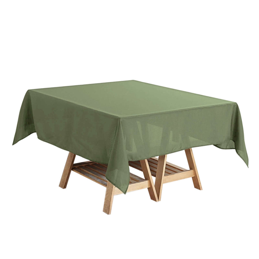 Dusty Sage Green Polyester Square Tablecloth 54"x54"