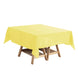Yellow Polyester Square Tablecloth 54"x54"