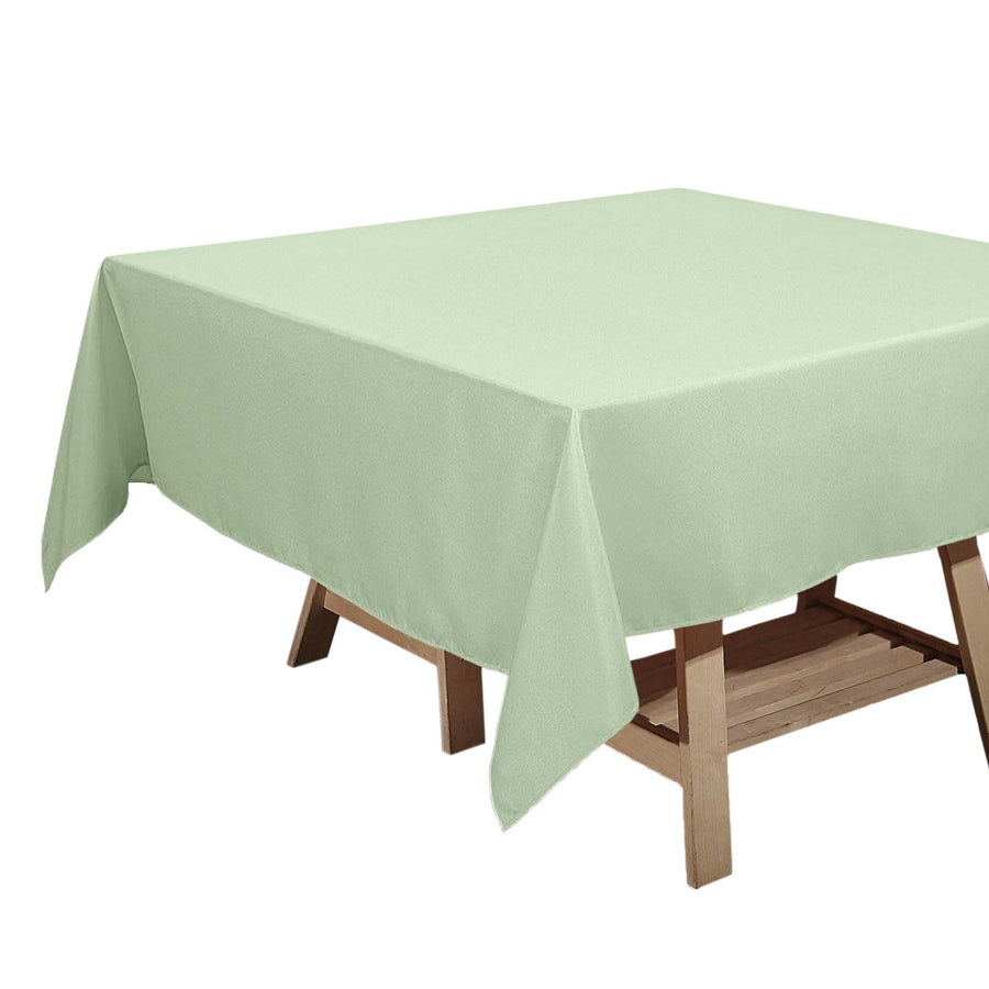 Sage Green Polyester Square Tablecloth 70"x70"