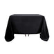 Black Polyester Square Tablecloth 90x90 Inch
