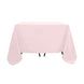 90 Inch Square Polyester Tablecloth - Rose Gold | Blush