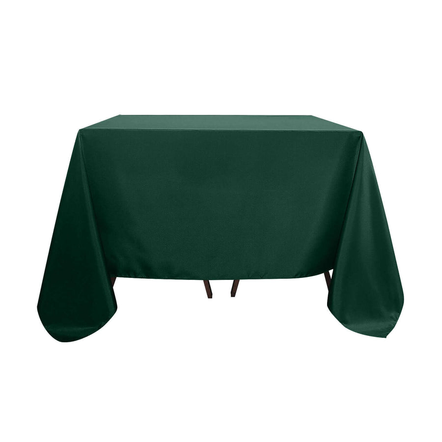 Hunter Emerald Green Polyester Square Tablecloth 90x90 Inch