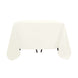 Ivory Polyester Square Tablecloth 90"x90"