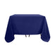 Navy Blue Polyester Square Tablecloth 90x90 Inch