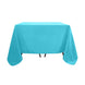 Turquoise Polyester Square Tablecloth 90inch