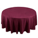 108" Burgundy Premium Polyester Round Tablecloth - 220GSM