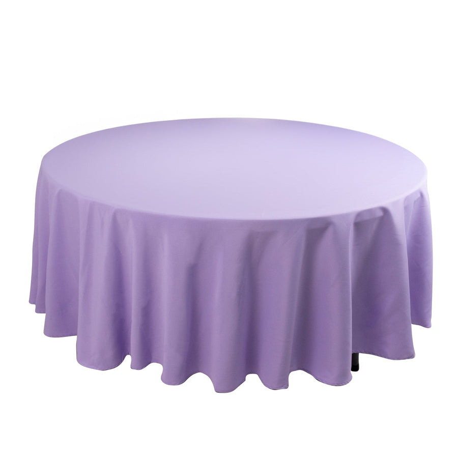 108" Lavender Lilac Premium Polyester Round Tablecloth - 220GSM