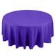 108" Purple Premium Polyester Round Tablecloth - 220GSM