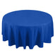 108" Royal Blue Premium Polyester Round Tablecloth - 220GSM